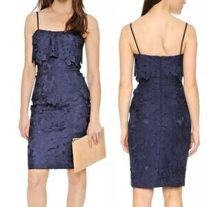 black halo gio mini dress Black Halo Gio Metallic Mini Dress M (8-10)